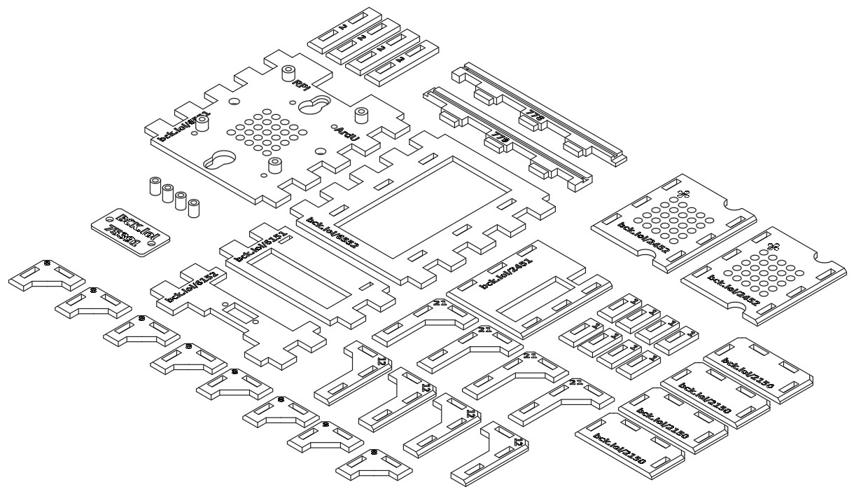 bck rpi lab casing kit - parts